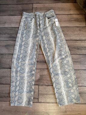 Citizens of Humanity Miro Long Python Print Jeans Size 26 NWT